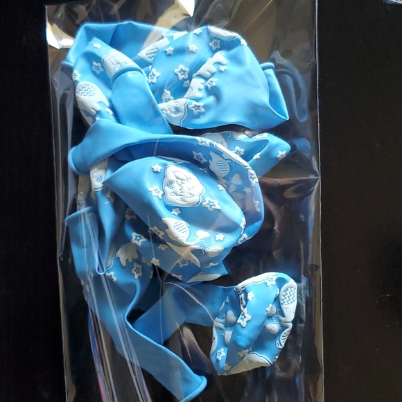 Its a Boy Lot of 10 Elephant 11 Inch Latex Balloons Blue and White Qualatex - Picture 4 of 4